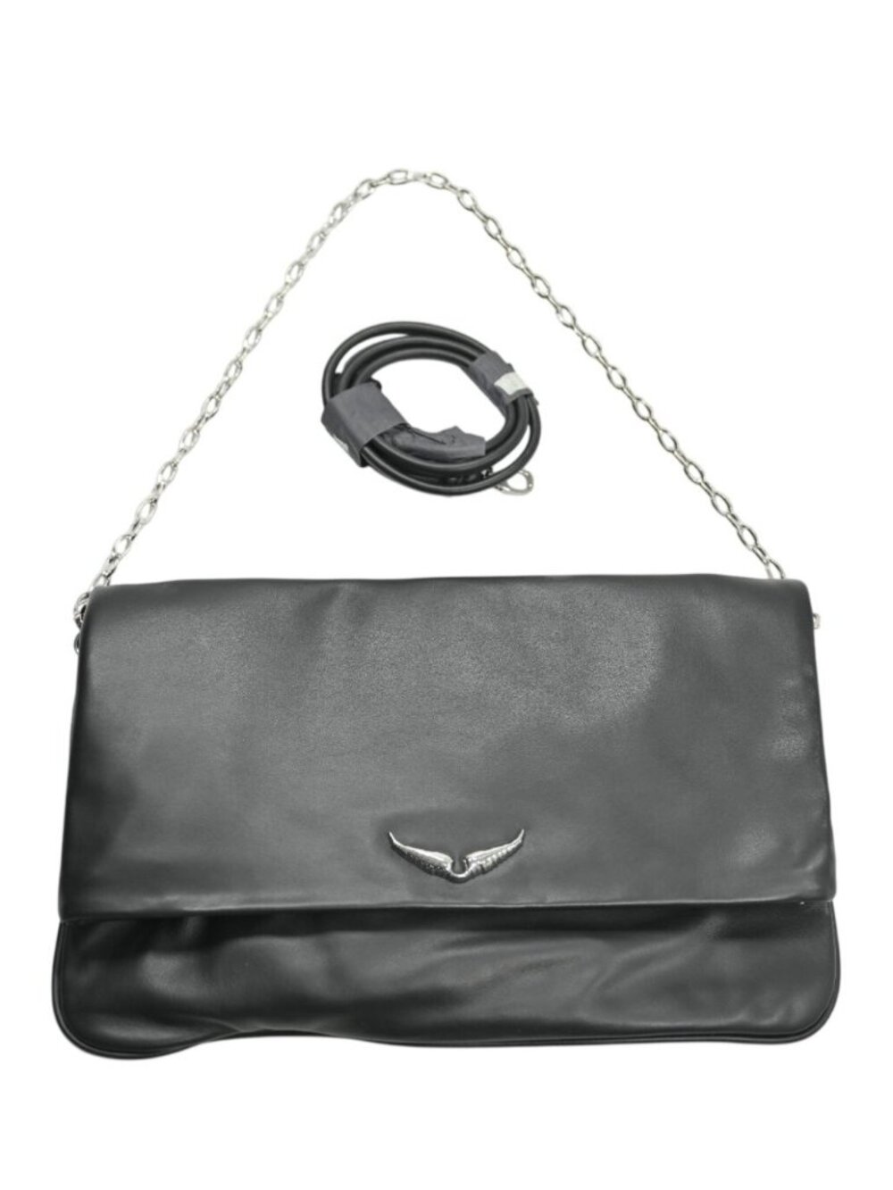 Zadig & Voltaire Large Rock Eternal Clutch in Black